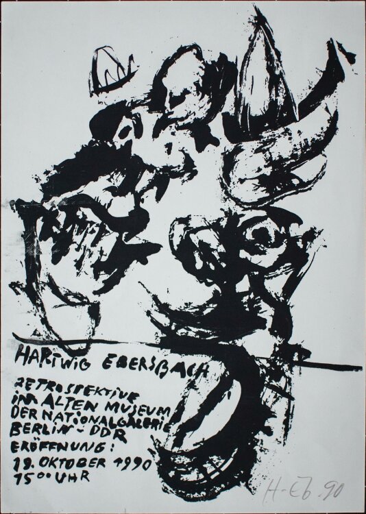 Hartwig Ebersbach - Einladung, Nationalgalerie Berlin -...