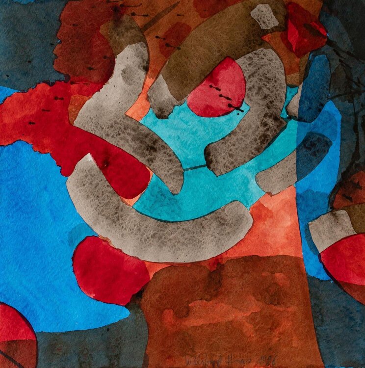 Willibrord Haas - Abstrakte Komposition - Aquarell - 1996