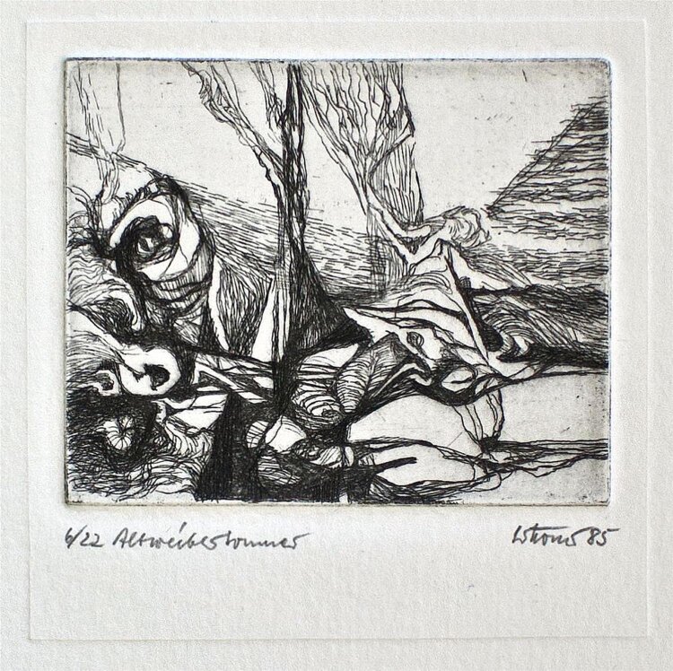 Gottfried Körner - Altweibersommer - 1985 - Radierung
