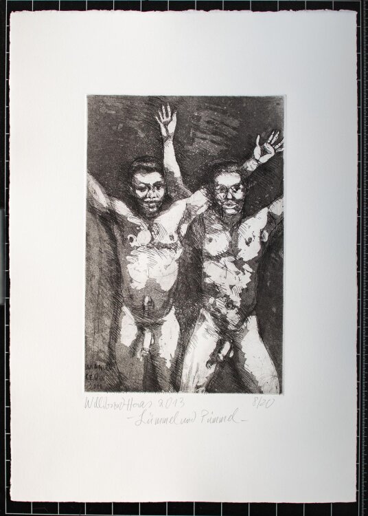 Willibrord Haas - Lümmel und Pimmel / Männlicher Akt - Radierung - 2013 - 8/20