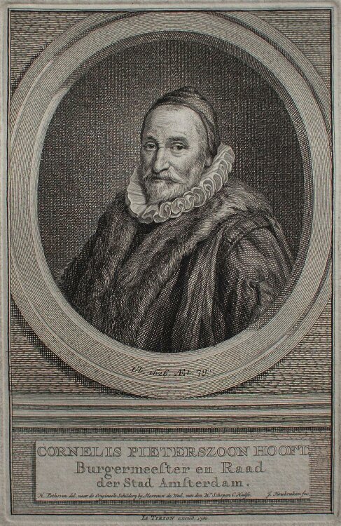Jacobus Houbraken - Cornelis Pieterszoon Hooft - Kupferstich - um 1750