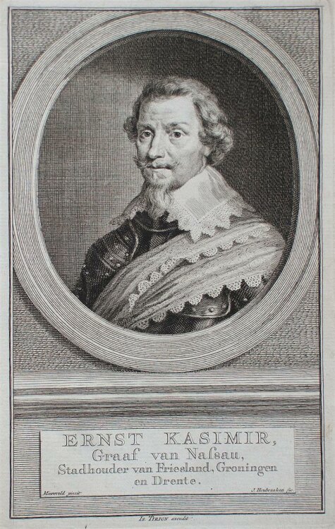 Jacobus Houbraken - Ernst Kasimir - Kupferstich - um 1750