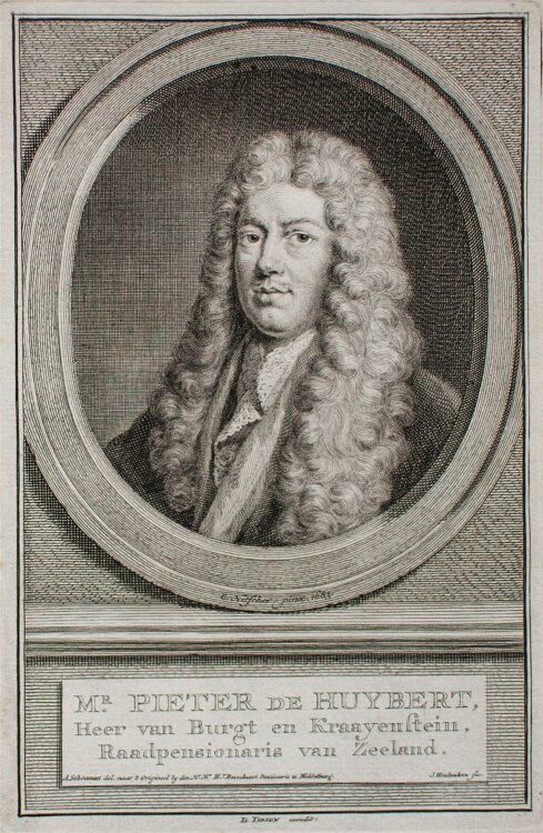 Jacobus Houbraken - Mr. Pieter de Huybert - Kupferstich -...