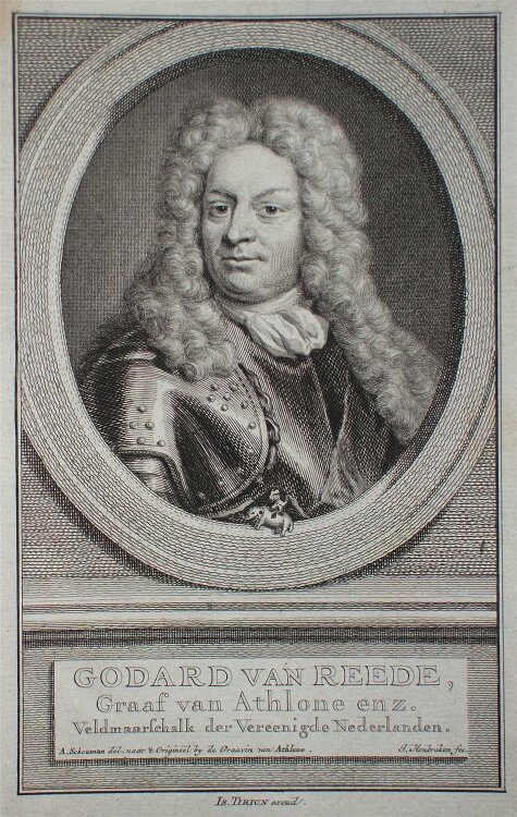 Jacobus Houbraken - Godard van Reede - Kupferstich - um 1750