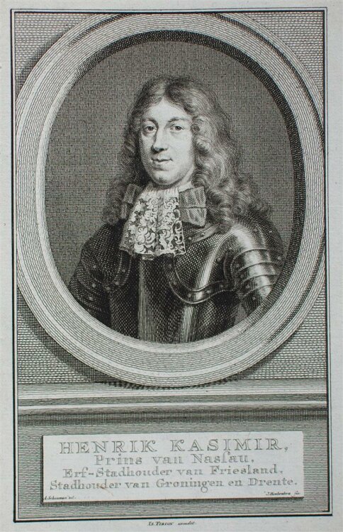 Jacobus Houbraken - Henrik Kasimir - Kupferstich - um 1750