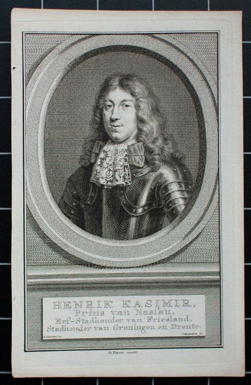 Jacobus Houbraken - Henrik Kasimir - Kupferstich - um 1750