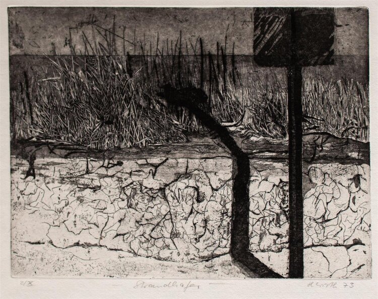 Helga Wirth - Strandhafen - Radierung - 1973 - 2/10