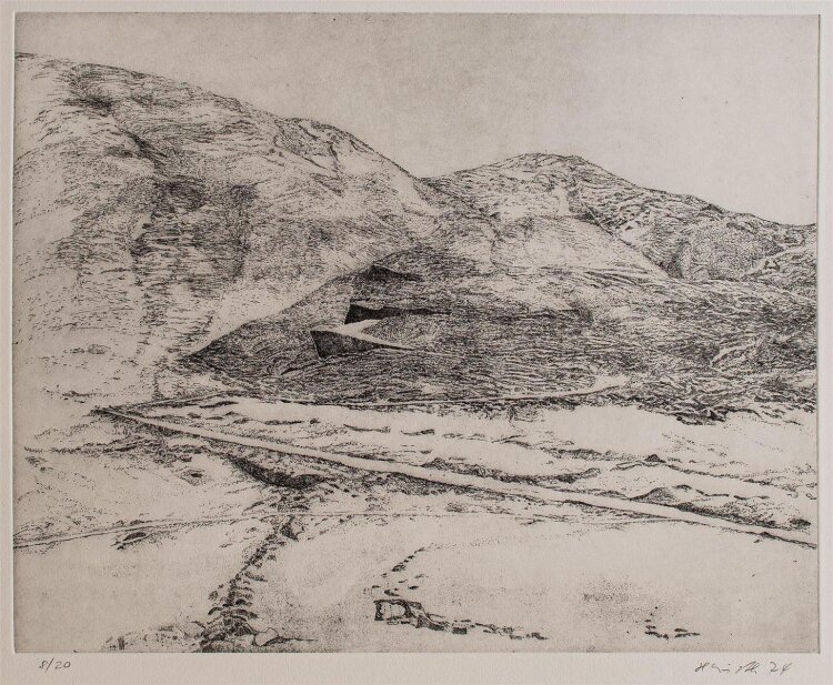 Helga Wirth - Berglandschaft - Farbradierung - 1974 - 8/20