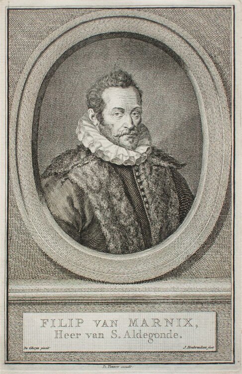 Jacobus Houbraken - Porträt Filip van Marnix -...