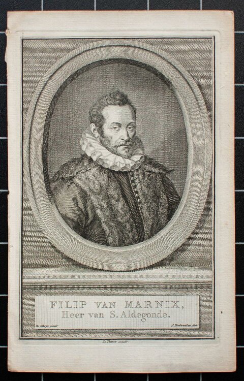 Jacobus Houbraken - Porträt Filip van Marnix - Kupferstich - um 1750